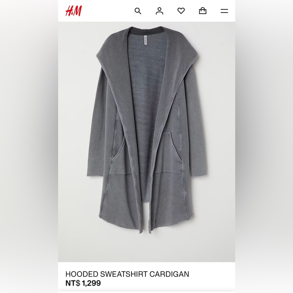 HOODED SWEATSHIRT CARDIGAN